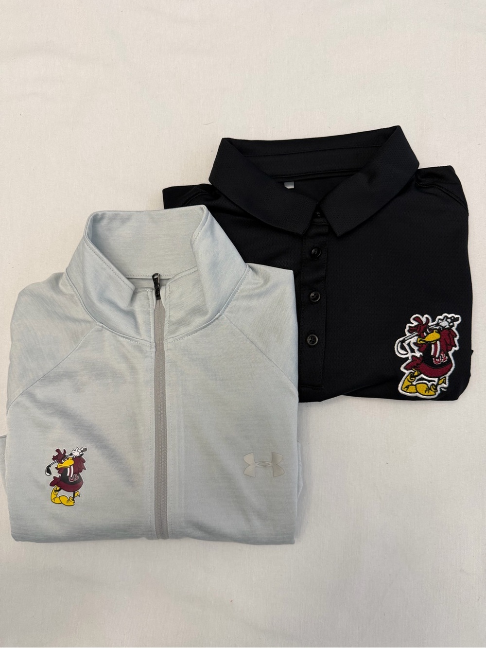 Lot of 2 Under Armour USC Gamecocks Women’s Golf Polo & Full Zip Jacket S